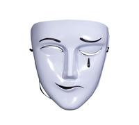 Masque de tristesse et de - 18 x 21,5 x 13,5 cm - Masque créatif de pleureur et de rire - Accessoires de performance Tianguancifu Bai Wuxiang COS - Visage émotionnel - Cadeau de costume