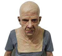 Masque de vieil homme réaliste pour adultes, visage humain, masque en Silicone pour Halloween, Cosplay(A)