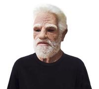 Masque de vieil pour adultes réaliste, masque en latex réaliste pour Halloween, casque avec ajustement réglable, effrayant