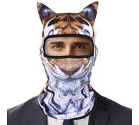 Masque de visage de chat - Respirant, léger 3D avec oreilles - Vêtement de ski pour amis, famille, voisins