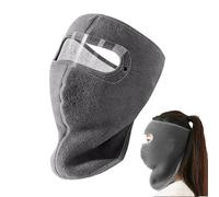 Masque De Visage d'hiver pour Hommes | Couvre-Visage Intégral avec Isolation Thermique Et Épaisseur Renforcée - Masque Facial Complet avec Lunettes Amovibles - pour Motocyclisme Velo Snowboard