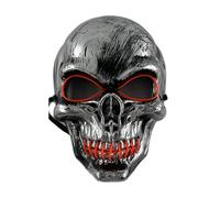 Masque de visage fantomatique lumineux à LED - Design confortable - Maisons hantées - Cosplay pour costume - Jeu de rôle - LED fantôme