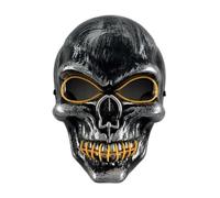 Masque de visage fantomatique lumineux à LED - Design confortable - Maisons hantées - Cosplay pour costume - Jeu de rôle - LED fantôme