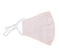 Masque de visage réutilisable de la dentelle de fleurs lavables anti-poussière de la dentelle, masque de visage de coton à 2 couches, mode de mode Bandanas, protection contre la pollution, beige,10pcs