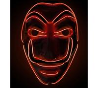 Masque de voleur LED série TV Halloween Masque pour adultes rouge