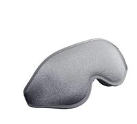 Masque de voyage 3D naturel portable en mousse à mémoire de forme souple rembourré (gris, 1 pièce)