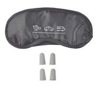 Masque de voyage en polyestère gris + 2 paires de bouchons d'oreilles - SILENZIO -
