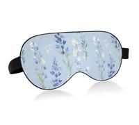 Masque de voyage essentiel pour les yeux avec bande élastique réglable, occultant, confortable, mignon, dessin animé, prairie, vol Bluebonnet