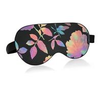 Masque de voyage essentiel pour les yeux avec bande élastique réglable - Occultant Motel Neon Indiana Rose Black Train