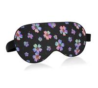 Masque de voyage essentiel pour les yeux avec bande élastique réglable occultante pour motel néon saisons fleur train élégant
