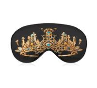 Masque de voyage occultant doré avec sangle réglable pour les yeux pour homme et femme avec couronne d'abeille