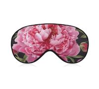 Masque de voyage occultant pour les yeux avec sangle réglable pour homme et femme Motif pivoine
