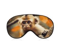 Masque de voyage occultant pour les yeux de singe sur l'arbre pour dormir en avion avec sangle réglable pour homme et femme