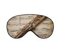 Masque de voyage occultant pour les yeux en forme de flûte avec sangle réglable pour homme et femme