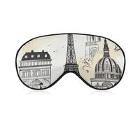 Masque de voyage Paris pour les yeux, masque de sommeil latéral léger, masque de sommeil, coussinet nasal et bande élastique pour enfants, femmes et hommes