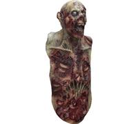 Masque de zombie de luxe avec cage thoracique Halloween gris-rouge