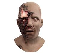 Masque de zombie paresseux - Masque de zombie effrayant - Tête complète - Masque en latex effrayant et réaliste pour costume de mascarade - Soutien
