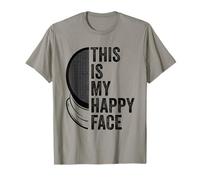 Masque d'escrime amusant et escrime avec inscription « This Is My Happy Face » T-Shirt