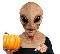 Masque d'extraterrestre - Gloow in the Dark - Costume d'extraterrestre à couverture complète confortable | Masque d'extraterrestre effrayant pour Halloween, cosplay, fête