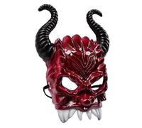 Masque D'Halloween À Cornes Demi-Masque Réglable Avec Orifices D'Aération