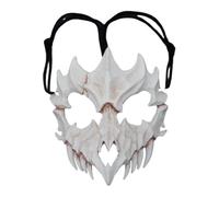 Masque d'Halloween avec crâne loup-garou, squelette horreur, crâne animal effrayant pour adultes et enfants, en mousse polyuréthane (C)