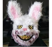 Masque d'Halloween de loup sauvage effrayant - ECELEN - Blanc - Adulte