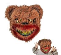Masque d'Halloween, masque d'ours d'horreur, masque d'ours sanglant,pour adultes et enfants, jeu de rôle de carnaval d'Halloween,décoration de masque d'animal effrayant,peut être utilisé comme cadeau