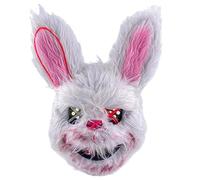 Masque d'horreur à LED - comme de Purge avec effets de lumière 3X, contrôlables, pour Halloween, Mardi Gras et Carnaval en tant que costume pour hommes et femmes (Lapin d'horreur)