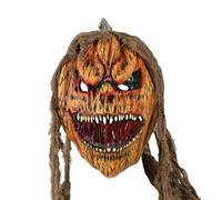 Masque D'horreur Citrouille | Masque Cosplay | Horror Pumpkin Masquerade Head | Couverture De Visage Effrayante Halloween | Accessoires D'événements De Fête | 205G Léger En Latex Taille 'env. 24 X 26c