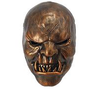 Masque d'horreur en résine de chef de guerre pour Halloween, fête dansante (cuivre)