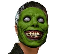 Masque d'horreur, respirant et effrayant, avec démon souriant, masque d'Halloween effrayant pour Halloween horreur, fantôme, diable, zombie, accessoires de fête