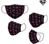 Masque d'hygiène réutilisable en tissu DC Super Hero Girls pour enfants Noir
