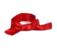 Masque d'œil de sommeil long de 59 pouces, bracelet d'écharpe en soie multifonctionnel à deux côtés, cadeaux de bracelet intime quotidien pour couples-Q (rouge)