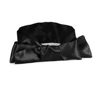 Masque d'œil de sommeil long de 59 pouces, bracelet d'écharpe en soie multifonctionnel à deux côtés, cadeaux de bracelet intime quotidien pour couples-Q (noir)