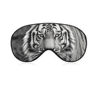Masque d'œil de tigre noir et blanc pour homme et femme, respirant et réglable, masque de sommeil ultra doux, bandeau de voyage léger pour avion, sieste, nuit