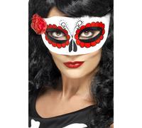 Masque D'Œil Senorita Crâne Sucre Du Jour Des Morts Costume Accessoire