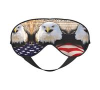 Masque double face avec motif aigle à tête blanche patriotique avec drapeau américain, occultant pour dormir, masque de sommeil confortable pour toutes les occasions