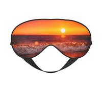 Masque double face pour protéger les yeux Motif coucher de soleil et vagues