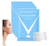 Masque Double Menton,Double Menton Réducteur,Gaine Visage,Réutilisable Lift Mask,Double Mentons Mask,Masque De Levage En V Line Pour Femme,Raffermir La Peau Et PréVenir L'Affaissement (5PC)