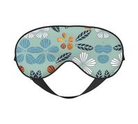Masque doux pour les yeux à motif floral de couleur claire, imprimé sur toute la surface, 96 % polyester, 4 % élasthanne