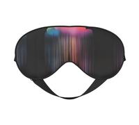 Masque doux pour les yeux arc-en-ciel coloré, imprimé sur toute la surface, 96 % polyester, 4 % élasthanne