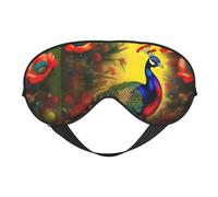 Masque doux pour les yeux aux fleurs de paon. Unisexe, confortable et respirant, adapté pour le repos quotidien. Vous aide à entrer rapidement dans un sommeil profond.