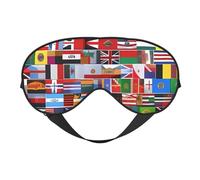 Masque doux pour les yeux avec différents drapeaux. Unisexe, confortable et respirant, adapté pour le repos quotidien. Vous aide à entrer rapidement dans un sommeil profond.