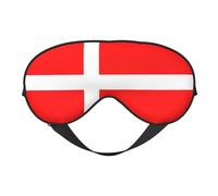Masque doux pour les yeux avec drapeau danois du Danemark, imprimé sur toute la surface, 96 % polyester, 4 % élasthanne