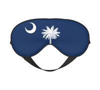 Masque doux pour les yeux avec drapeau de la Caroline du Sud, imprimé sur toute la surface, 96 % polyester, 4 % élasthanne