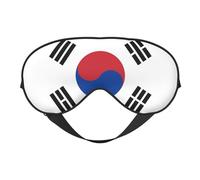 Masque doux pour les yeux avec drapeau de la République de Corée, imprimé sur toute la surface, 96 % polyester, 4 % élasthanne