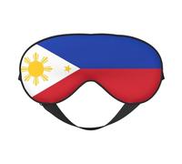 Masque doux pour les yeux avec drapeau des Philippines, imprimé sur toute la surface, 96 % polyester, 4 % élasthanne