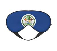 Masque doux pour les yeux avec drapeau du Belize, imprimé sur toute la surface, 96 % polyester, 4 % élasthanne