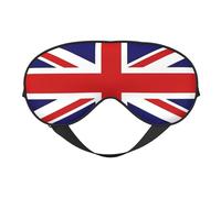Masque doux pour les yeux avec drapeau du Royaume-Uni, imprimé sur toute la surface, 96 % polyester, 4 % élasthanne