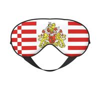 Masque doux pour les yeux avec drapeau du Sénat de Brême, imprimé sur toute la surface, 96 % polyester, 4 % élasthanne